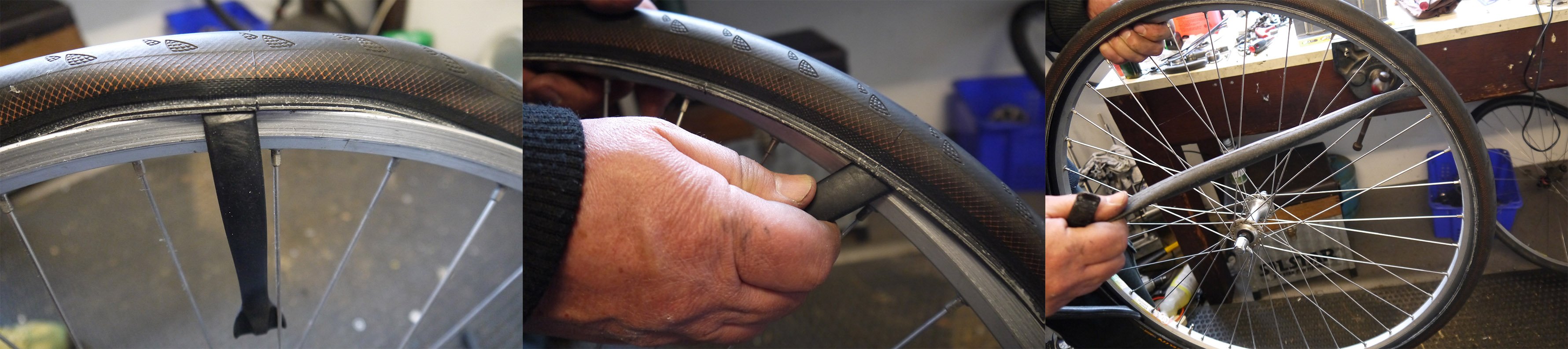 changing a bicycle inner tube
